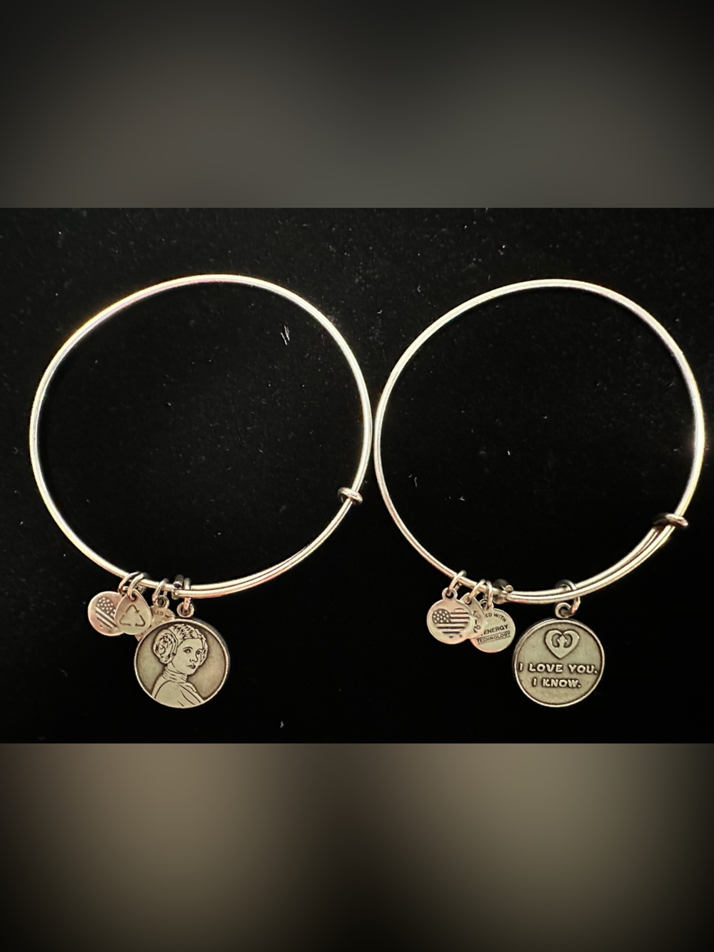 Lot of two Alex and Ani silver bracelets-Star Wars